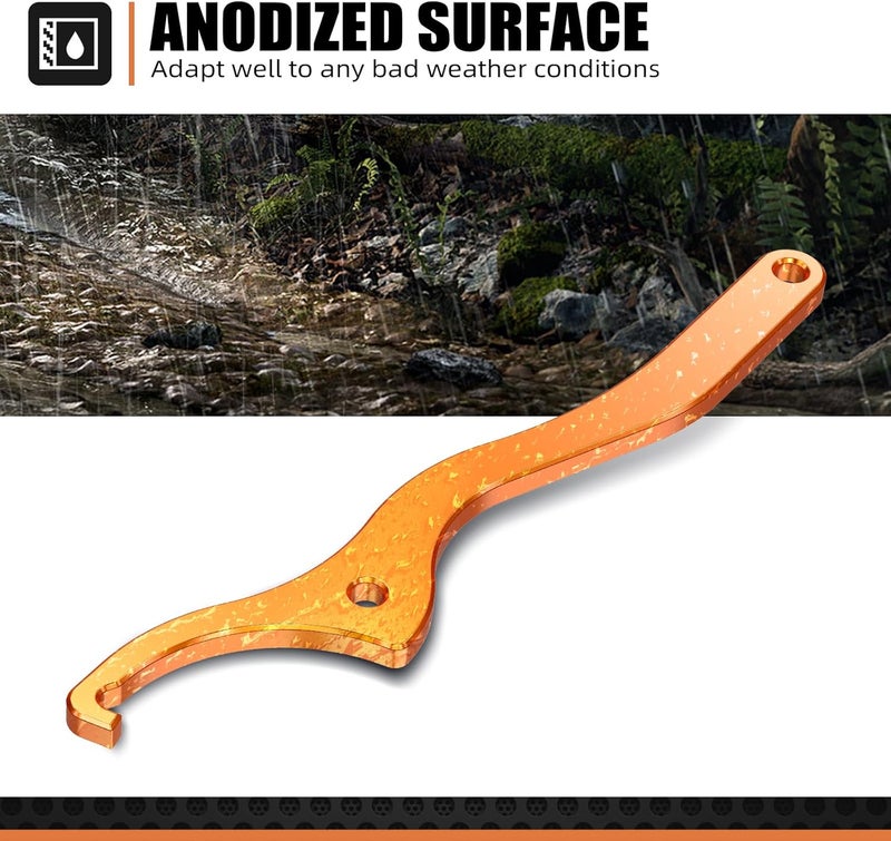 NICECNC Orange Shock Absorber Wrench WP Shock Compatible with KTM 16-22 125-450 SX SX-F XC XC-F 17-22 125-500 ALL ENDURO models,Compatible with Husqvana 125-501 TE FE TC FC TX FX 7-22,See Fitment - Image 3